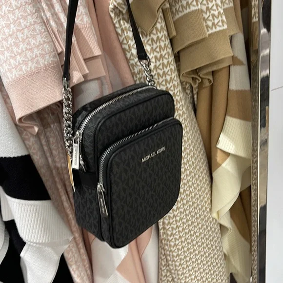 Michael Kors Jet Set Flight Crossbody Black NS - Picture 12 of 16